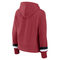 Arizona Cardinals Women's Over Under Pullover Hoodie - Cardinal Hoodies