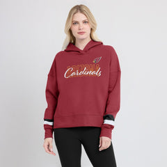 Arizona Cardinals Women's Over Under Pullover Hoodie - Cardinal Hoodies