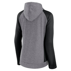 Carolina Panthers Women's Blind Side Lightweight Full-Zip Hoodie - Heather Gray/College Black Hoodies