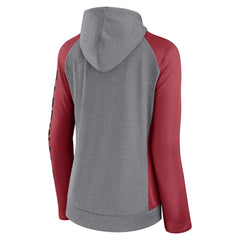 Arizona Cardinals Women's Blind Side Lightweight Full-Zip Hoodie - Heather Gray/College Cardinal Hoodies
