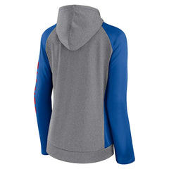 New York Giants Women's Blind Side Lightweight Full-Zip Hoodie - Heather Gray/College Royal Hoodies