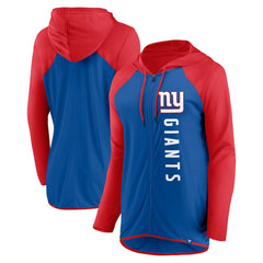 New York Giants Women's Forever Fan Full-Zip Hoodie - Royal/Red Hoodies
