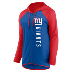 New York Giants Women's Forever Fan Full-Zip Hoodie - Royal/Red Hoodies