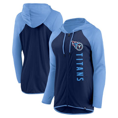 Tennessee Titans Women's Forever Fan Full-Zip Hoodie - Navy/Light Blue Hoodies