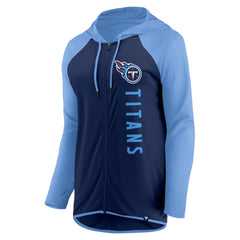 Tennessee Titans Women's Forever Fan Full-Zip Hoodie - Navy/Light Blue Hoodies