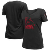 Atlanta Falcons New Era Women's Dirty Birds Kickoff V-Neck T-Shirt - Black T-shirts