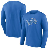 Detroit Lions Primary Team Logo Long Sleeve T-Shirt - Blue T-shirts