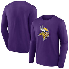 Minnesota Vikings Primary Team Logo Long Sleeve T-Shirt - Purple T-shirts