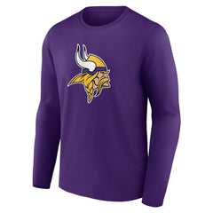 Minnesota Vikings Primary Team Logo Long Sleeve T-Shirt - Purple T-shirts