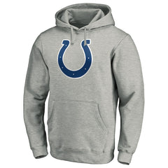 Indianapolis Colts Primary Team Logo Fitted Pullover Hoodie - Heather Gray Hoodies