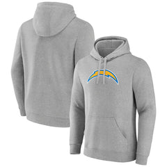 Los Angeles Chargers Primary Team Logo Fitted Pullover Hoodie - Heather Gray Hoodies