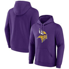 Minnesota Vikings Primary Team Logo Fitted Pullover Hoodie - Purple Hoodies