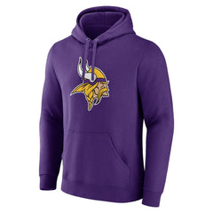 Minnesota Vikings Primary Team Logo Fitted Pullover Hoodie - Purple Hoodies
