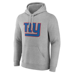 New York Giants Primary Team Logo Fitted Pullover Hoodie - Heather Gray Hoodies