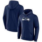 Seattle Seahawks Primary Team Logo Fitted Pullover Hoodie - College Navy Hoodies