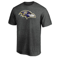 Baltimore Ravens Primary Logo T-Shirt - Heather Charcoal T-shirts