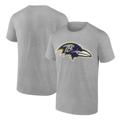 Baltimore Ravens Primary Logo T-Shirt - Heather Gray T-shirts