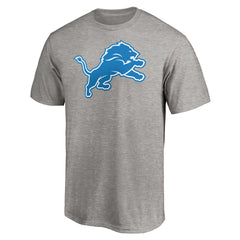 Detroit Lions Primary Logo T-Shirt - Heather Gray T-shirts