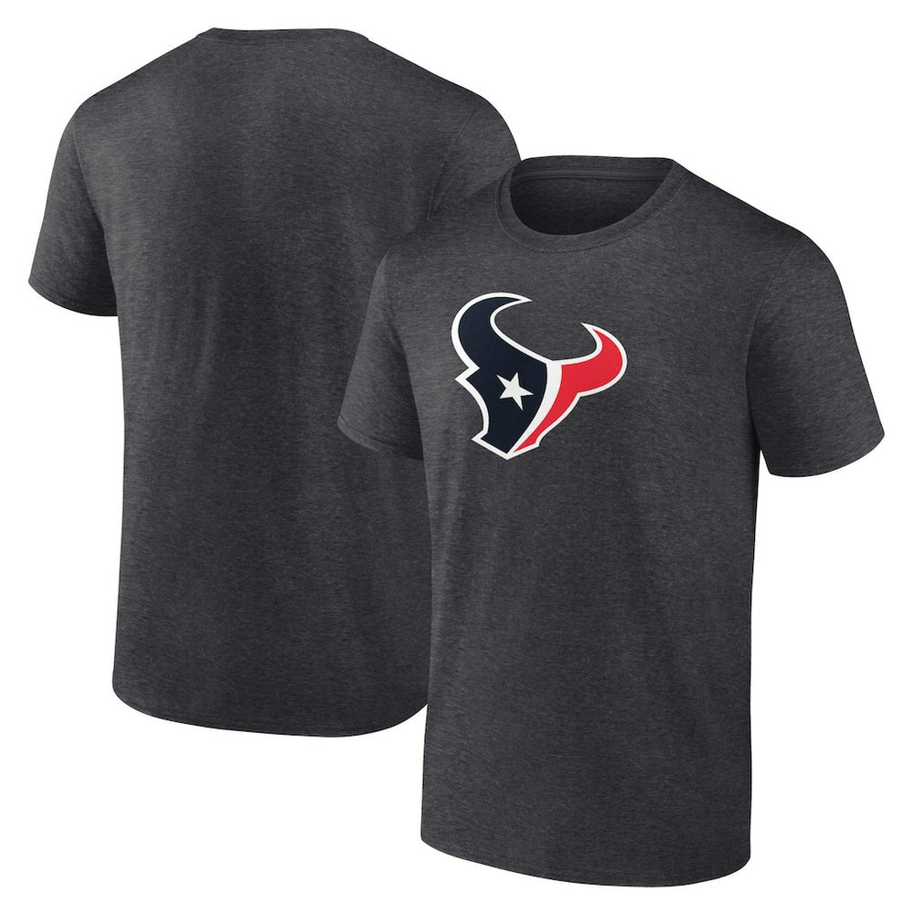 Houston Texans Primary Logo T-Shirt - Heather Charcoal T-shirts
