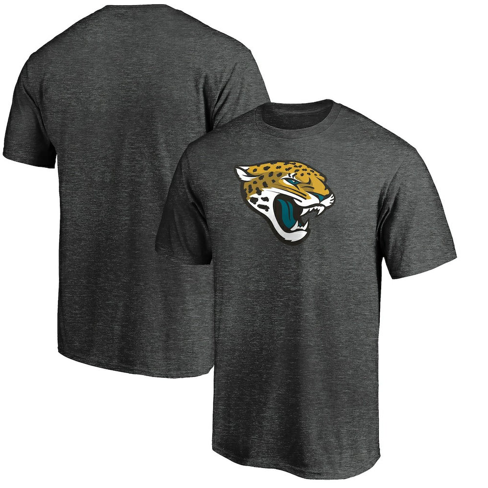 Jacksonville Jaguars Primary Logo T-Shirt - Heather Charcoal T-shirts