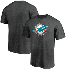 Miami Dolphins Primary Logo T-Shirt - Heather Charcoal T-shirts