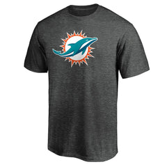 Miami Dolphins Primary Logo T-Shirt - Heather Charcoal T-shirts