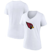 Arizona Cardinals Women's Primary Logo V-Neck T-Shirt - White T-shirts
