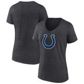 Indianapolis Colts Women's Primary Team Logo V-Neck T-Shirt - Charcoal T-shirts