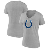 Indianapolis Colts Women's Primary Team Logo V-Neck T-Shirt - Heather Gray T-shirts