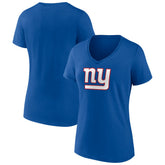New York Giants Women's Primary Team Logo V-Neck T-Shirt - Royal T-shirts