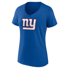 New York Giants Women's Primary Team Logo V-Neck T-Shirt - Royal T-shirts