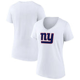 New York Giants Women's Primary Team Logo V-Neck T-Shirt - White T-shirts