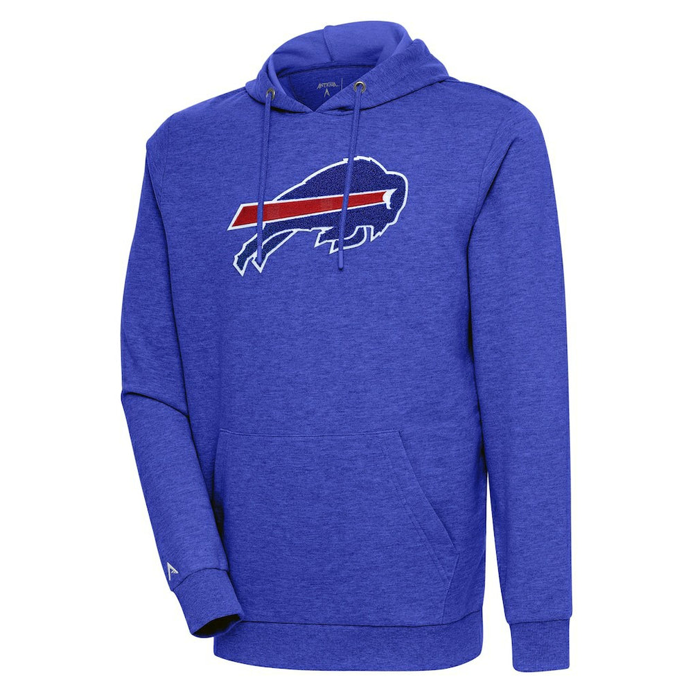 Buffalo Bills Antigua Action Chenille Pullover Hoodie - Heathered Royal Hoodies