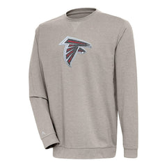 Atlanta Falcons Antigua Reward Chenille Pullover Crewneck Sweatshirt - Oatmeal Pullover