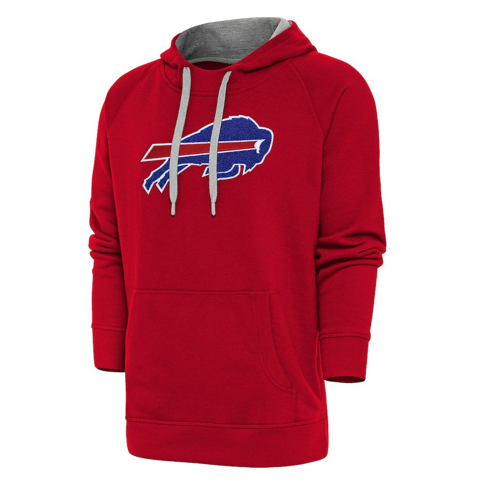 Buffalo Bills Antigua Victory Chenille Pullover Hoodie - Red Hoodies
