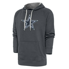 Dallas Cowboys Antigua Victory Chenille Pullover Hoodie - Charcoal Hoodies