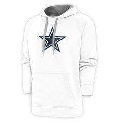 Dallas Cowboys Antigua Victory Chenille Pullover Hoodie - White Hoodies