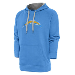 Los Angeles Chargers Antigua Victory Chenille Pullover Hoodie - Powder Blue Hoodies