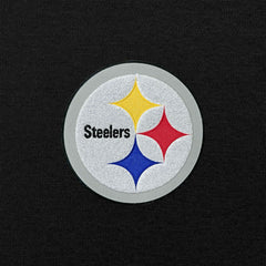 Pittsburgh Steelers Antigua Victory Chenille Pullover Hoodie - Black Hoodies