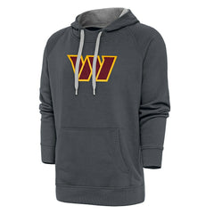 Washington Commanders Antigua Victory Chenille Pullover Hoodie - Charcoal Hoodies