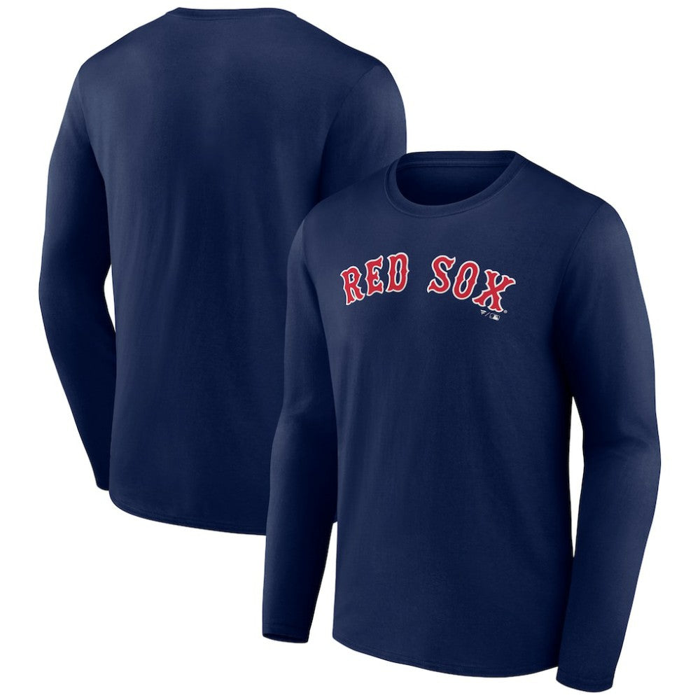 Boston Red Sox Wordmark Long Sleeve T-Shirt - Navy T-shirts