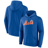 New York Mets Official Wordmark Pullover Hoodie - Royal Hoodies