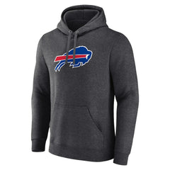 Buffalo Bills Primary Team Logo Fitted Pullover Hoodie - Charcoal Hoodies
