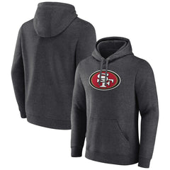 San Francisco 49ers Primary Team Logo Fitted Pullover Hoodie - Charcoal Hoodies