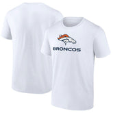 Denver Broncos Logo Team Lockup T-Shirt - White T-shirts
