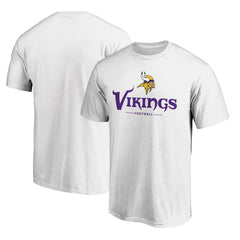 Minnesota Vikings Logo Team Lockup T-Shirt - White T-shirts