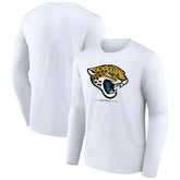 Jacksonville Jaguars Logo Team Lockup Long Sleeve T-Shirt - White T-shirts