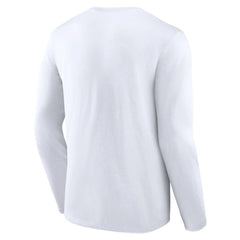 New Orleans Saints Logo Team Lockup Long Sleeve T-Shirt - White T-shirts