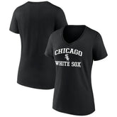 Chicago White Sox Women's Heart and Soul V-Neck T-Shirt - Black T-shirts