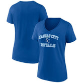 Kansas City Royals Women's Heart and Soul V-Neck T-Shirt - Royal T-shirts